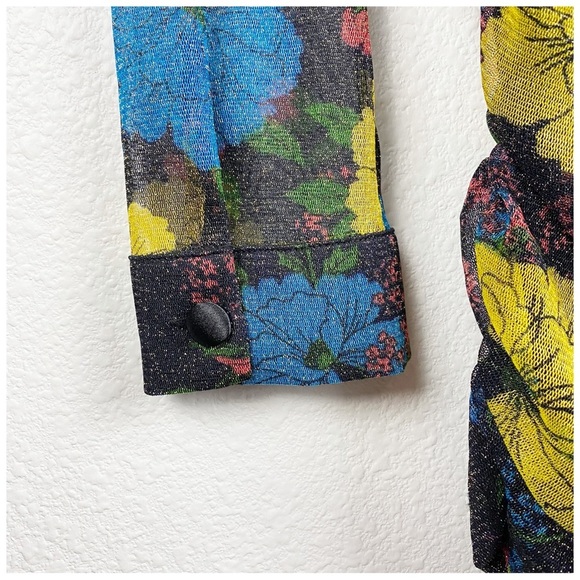 Urban‎ Outfitters Heather Fitted Lurex Shirt Dress Size Medium - Picture 11 of 13